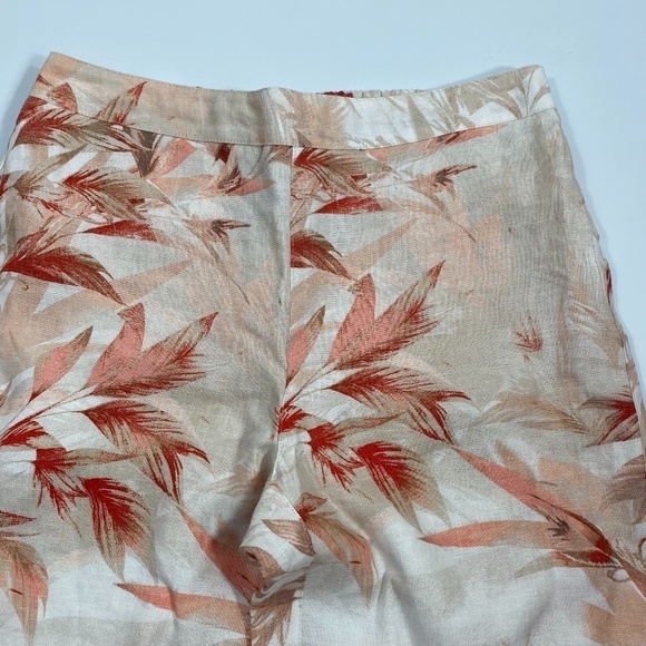 Chicos Linen Floral Pants SZ 0.5=S - Picture 3 of 6